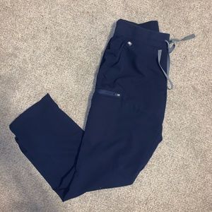 Small navy fig scrub pants